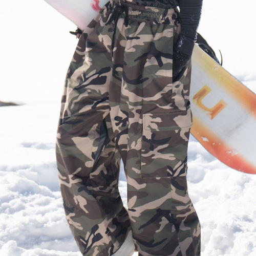 25-26秋冬限定 スノーボードウェア 防水 迷彩 パンツ ズボン メンズ