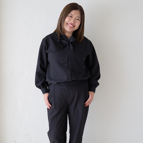 とろみ素材　日本製【theory luxe】長袖ボウタイブラウス　38 Theory luxe - Theory luxe 21ss プルオーバーボウタイブラウスの通販