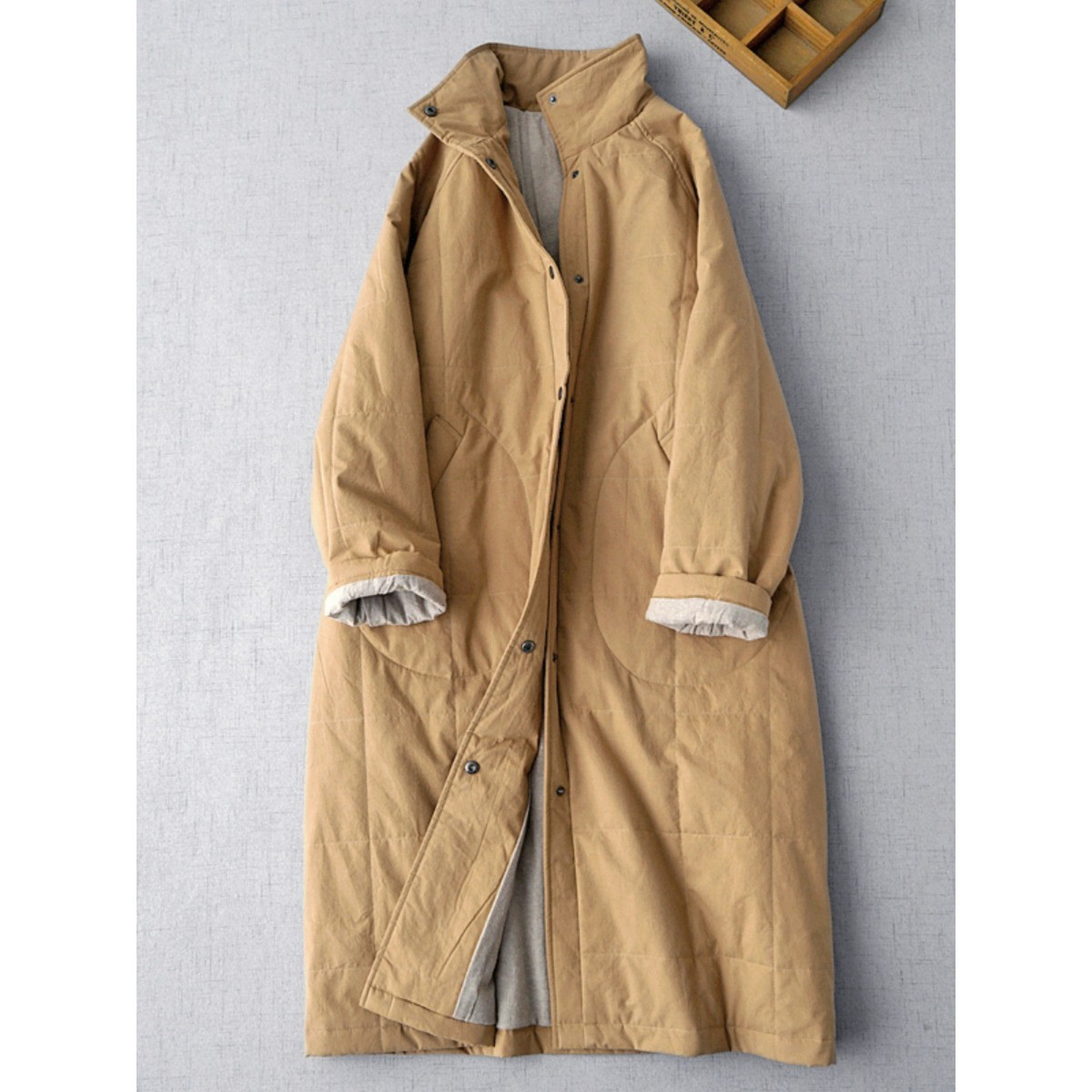 レディース 中綿コート ロング丈 薄手 軽量 カジュアル アウター 防寒 冬