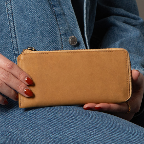 【限量庫存清倉特賣】TIDY SLIM 真皮長版皮夾 特價_HAW033 第1張的照片