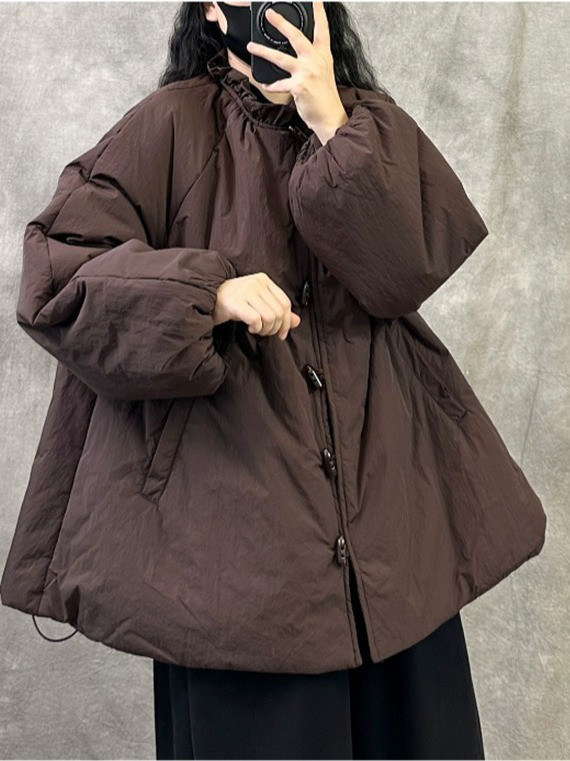 レディース 中綿ジャケット ゆったり 厚手 防寒 アウター 秋冬
