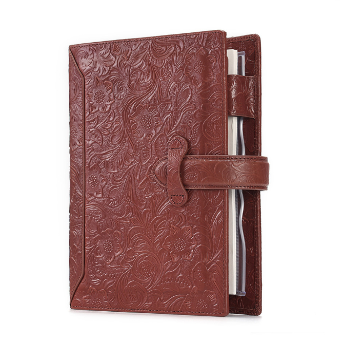 本革ノートブック 大容量複数のカードスロット 交換可能なメモリカード 手帳