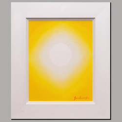 アトリエ富士吉田から金の赤富士○がんどうあつし絵画油絵F6号額縁付