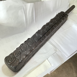 木彫 1線打ちリム(杭)「トークセン(木槌療法)」先端平(黒檀•E184) 184g