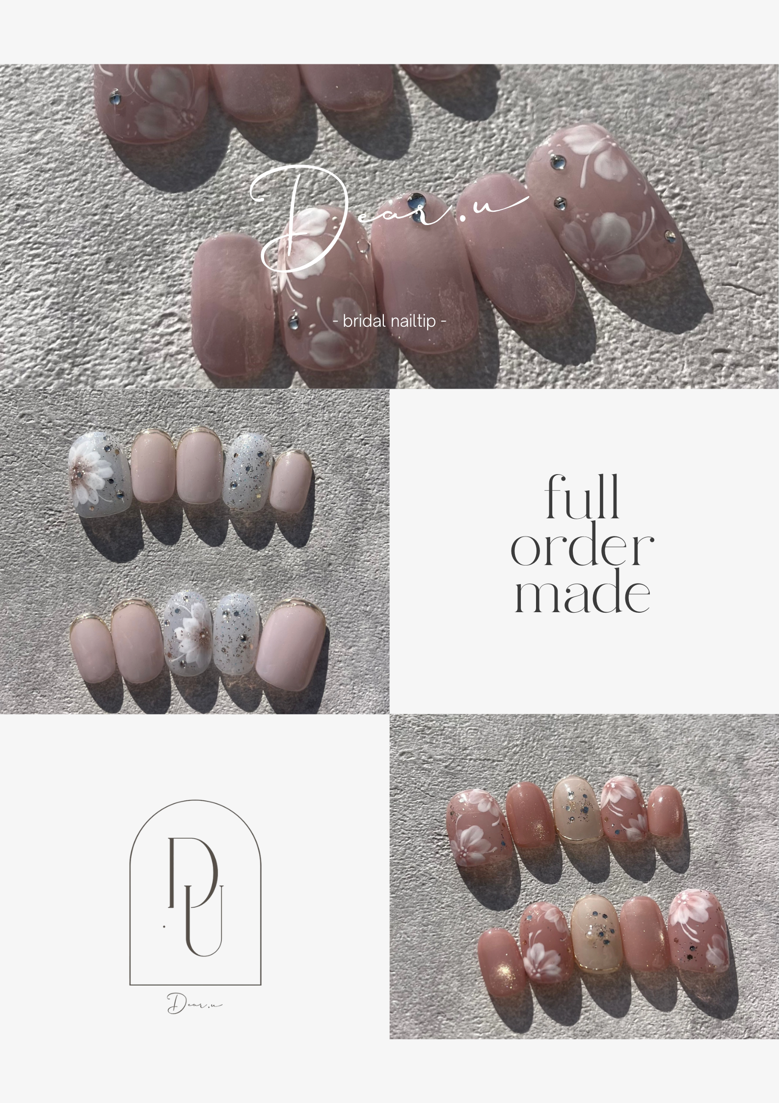 a.フルオーダーメイドネイルチップ　|ブライダルネイル ウェディング　アートネイル 4,956円