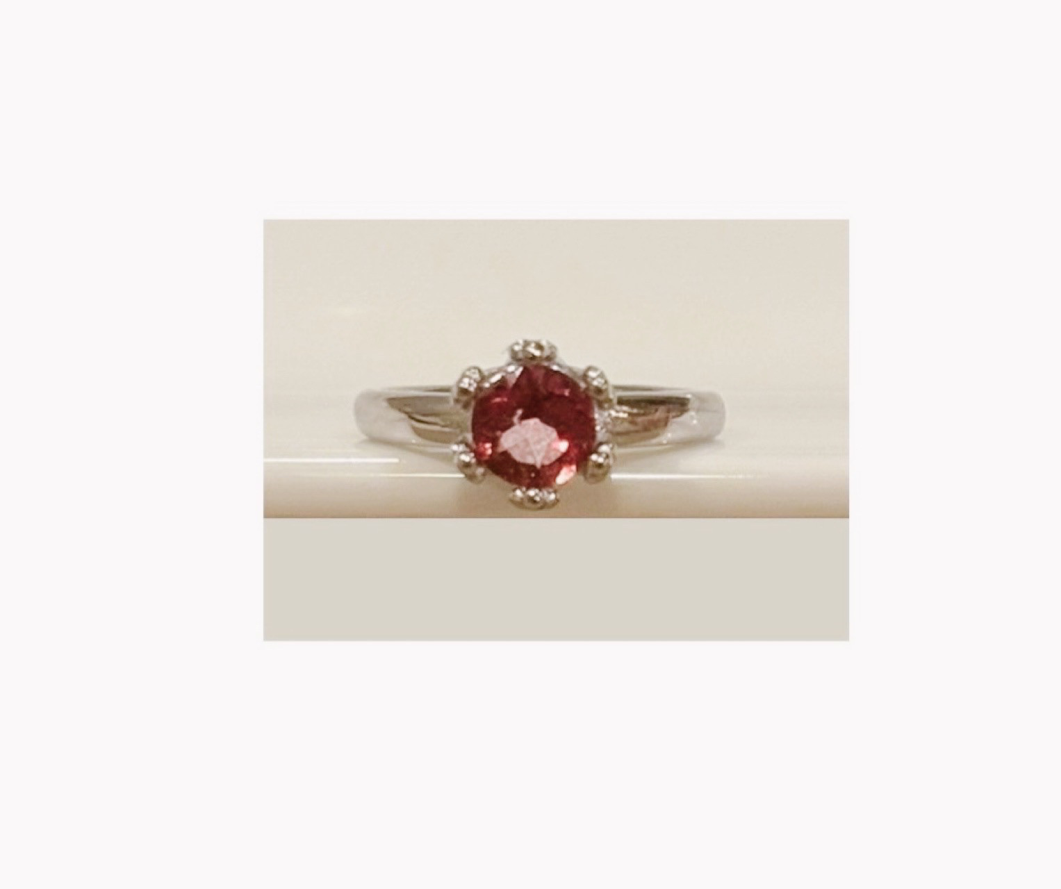 送料無料＊11月誕生石ピンクトパーズ▪︎silver925▪︎4mm天然石ベビーリング▪︎ミルク王冠◾︎オーダーメイド