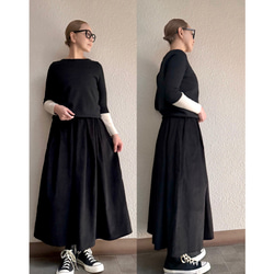 RATA❤️兩種顏色可選❤️選擇您的長度❤️柔軟燈芯絨❤️修身長裙❤️黑白 第8張的照片