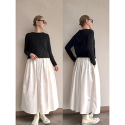 RATA❤️兩種顏色可選❤️選擇您的長度❤️柔軟燈芯絨❤️修身長裙❤️黑白 第7張的照片