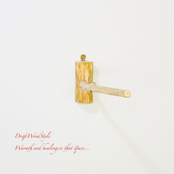 流木インテリア 40ｃｍの流木枝を使った小鳥の止まり木 インコの壁掛けパーチ ピン止めタイプ ビス止め変更可 N7 5枚目の画像