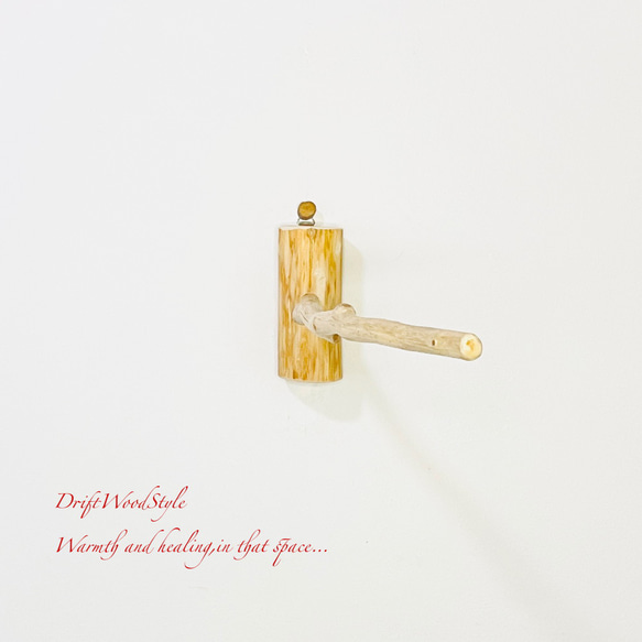 流木インテリア 40ｃｍの流木枝を使った小鳥の止まり木 インコの壁掛けパーチ ピン止めタイプ ビス止め変更可 N7 5枚目の画像