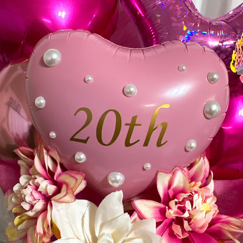 色変更可能✨派手カワ♡ストーン＆パール付き 成人式 バルーンブーケ