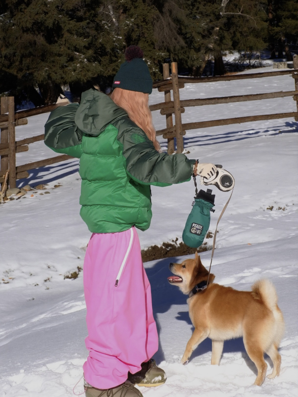 25-26秋冬限定 スノーボードウェア 防水 緑 ピンク 上下セット ダウンジャケット パンツ レディース SN125