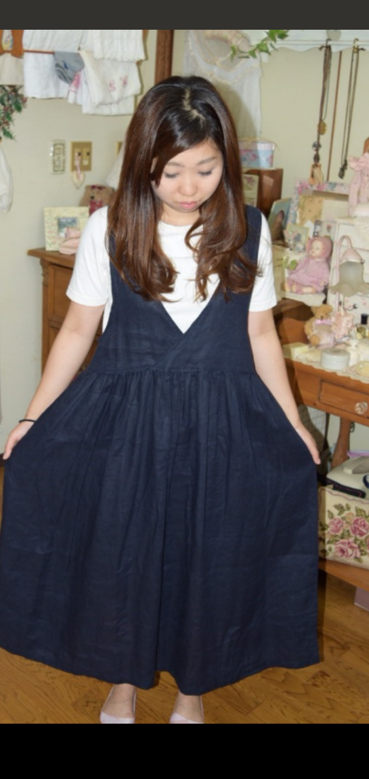 リネンジャンバースカート