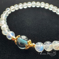 キラキラ 花火ルチル ブラックシルバー 水晶 10mm ブレスレット 天然石