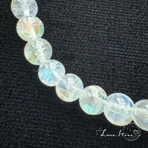 ロンドンブルートパーズ × レインボームーンストーン】深碧と月光の