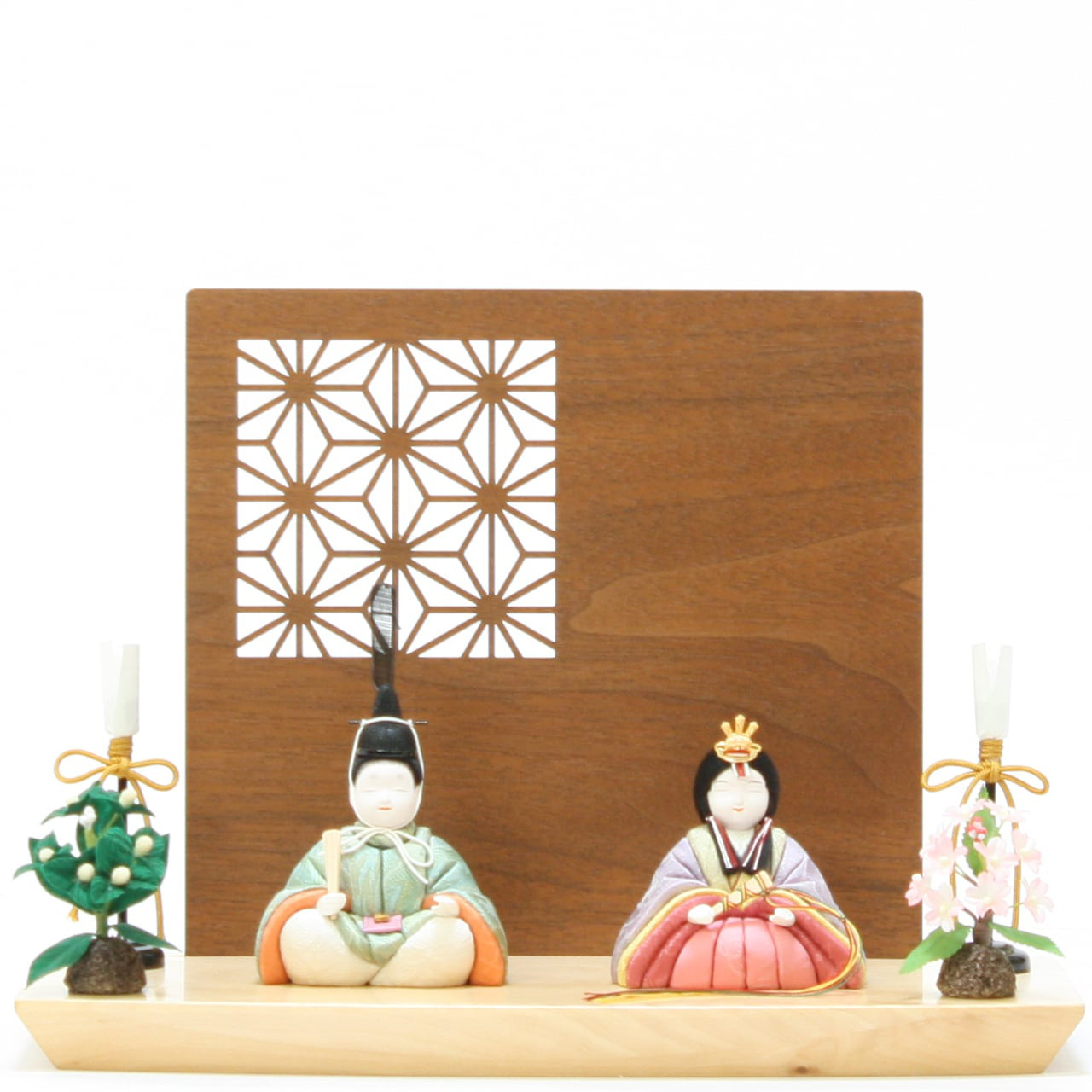 雛人形｜ひな人形｜初節句｜コンパクト｜おしゃれ｜インテリア｜おすすめ｜木目込み飾り　彩香　正絹　博多織　青桃