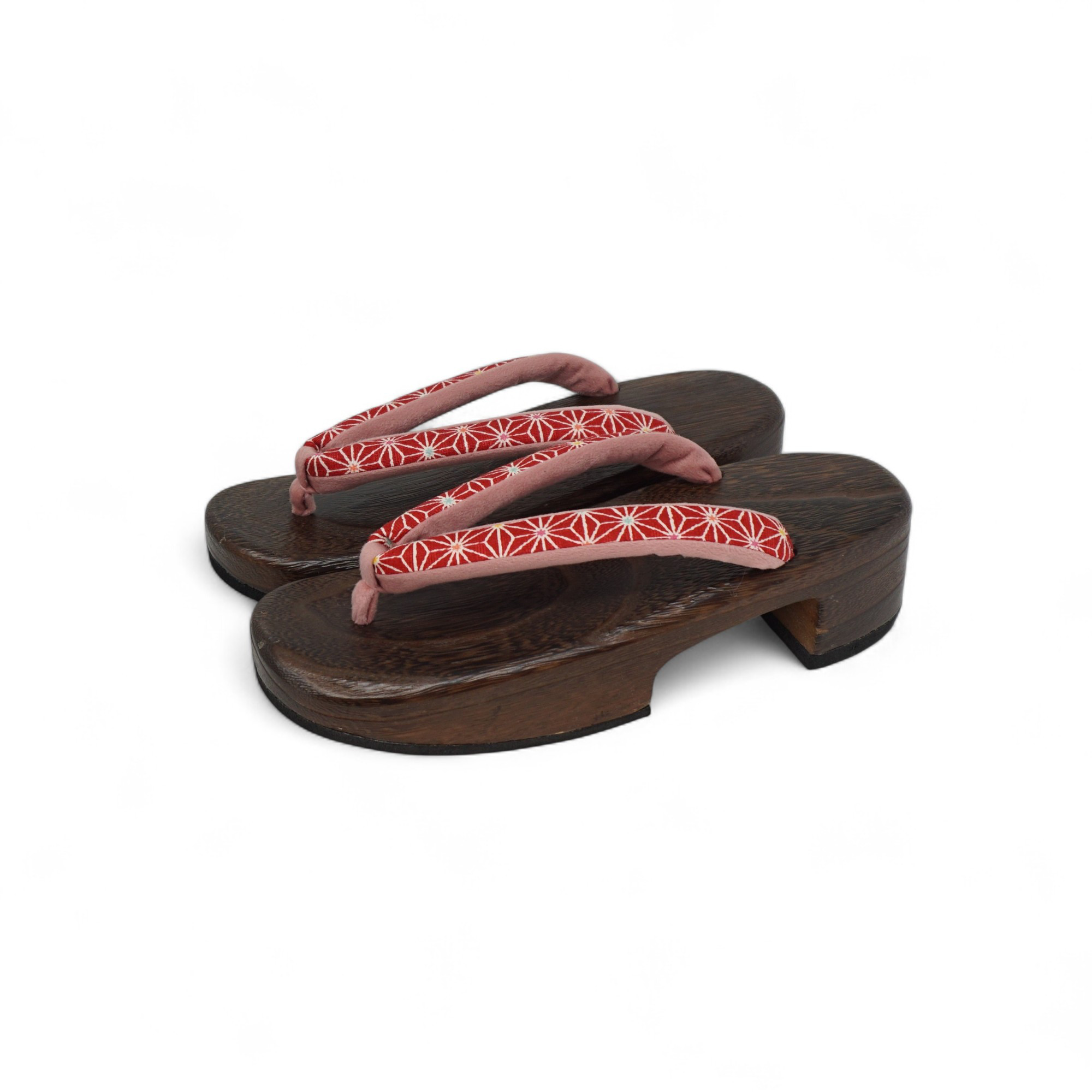 女性 下駄 焼桐 高右近下駄 花緒 麻柄 LL寸