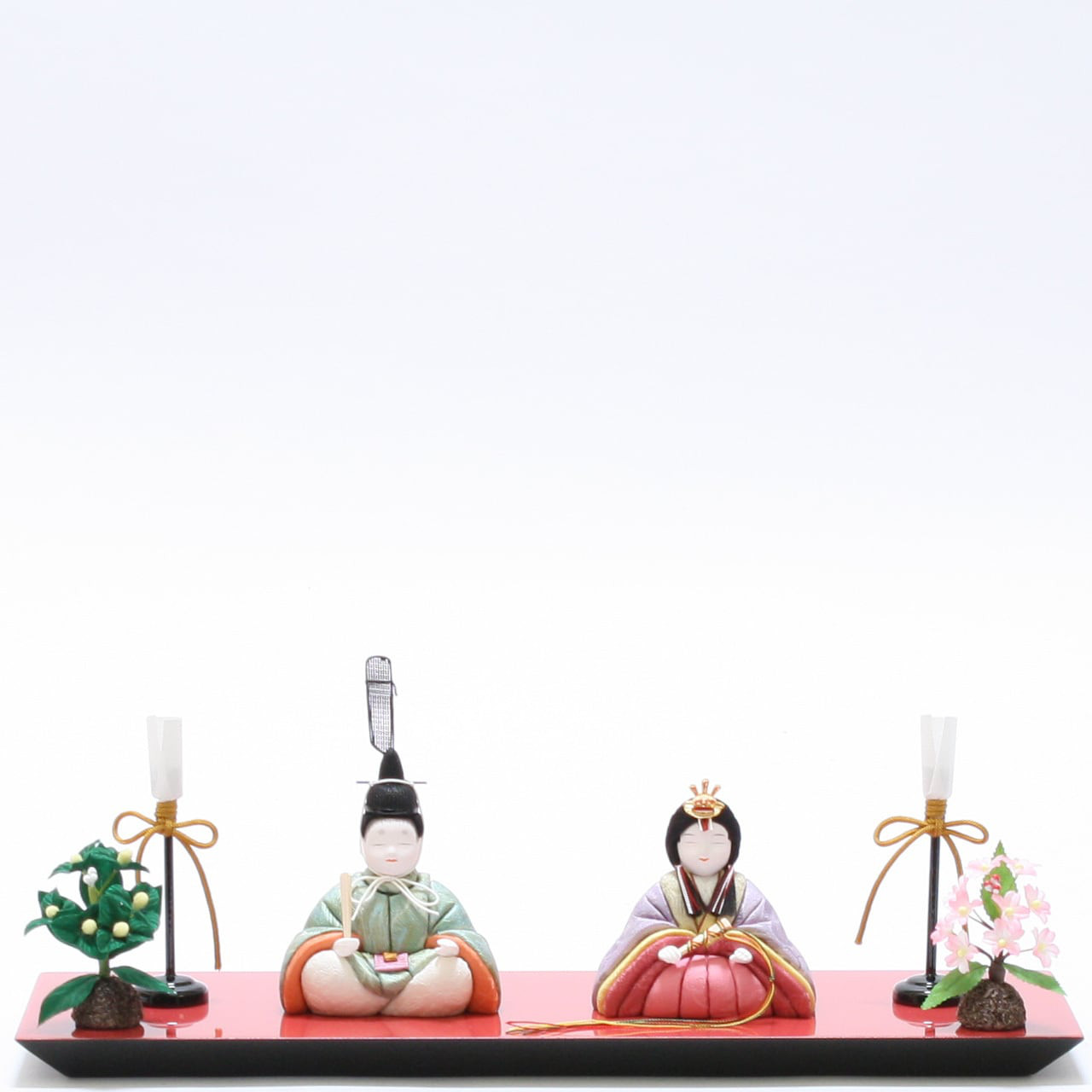 雛人形｜ひな人形｜初節句｜コンパクト｜おしゃれ｜インテリア｜おすすめ｜木目込み飾り　彩香　正絹　博多織　青桃