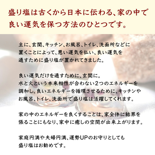 盛り塩 オルゴナイト 2個セット＋25gさざれ水晶付＞ 2026年ラッキー