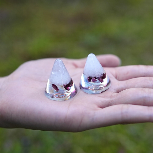 盛り塩 オルゴナイト 2個セット＋25gさざれ水晶付＞ 2026年ラッキー