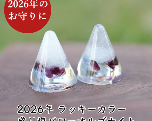 盛り塩 オルゴナイト 2個セット＋25gさざれ水晶付＞ 2026年ラッキー
