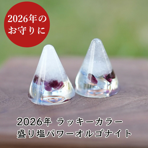 盛り塩 オルゴナイト 2個セット＋25gさざれ水晶付＞ 2026年ラッキー