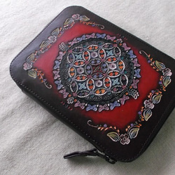 ほぼ日手帳カズン対応 レザー手帳カバー 刻印＆拭き染め A5サイズ 手帳