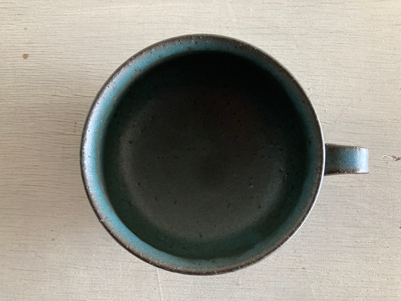 スープカップ（青マット・陶器） 3枚目の画像