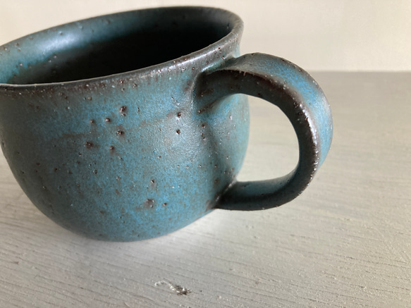 マグ（青マット・陶器） 4枚目の画像