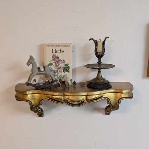 ロココ調 フレンチヴィンテージ ウォールシェルフ 飾り棚 壁掛けラック