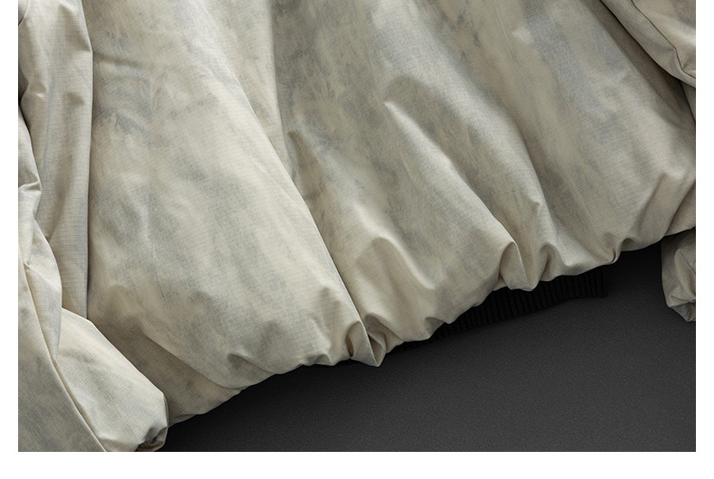 冬 カジュアル ストリートブランド レトロ ウォーンイン ルーズ ショートレングス スタンドカラー フライトダウン メン