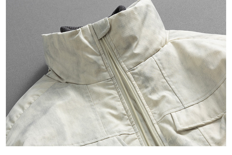 冬 カジュアル ストリートブランド レトロ ウォーンイン ルーズ ショートレングス スタンドカラー フライトダウン メン