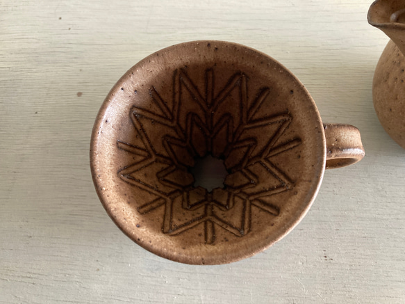 コーヒードリッパーセット（モカマット・陶器） 2枚目の画像