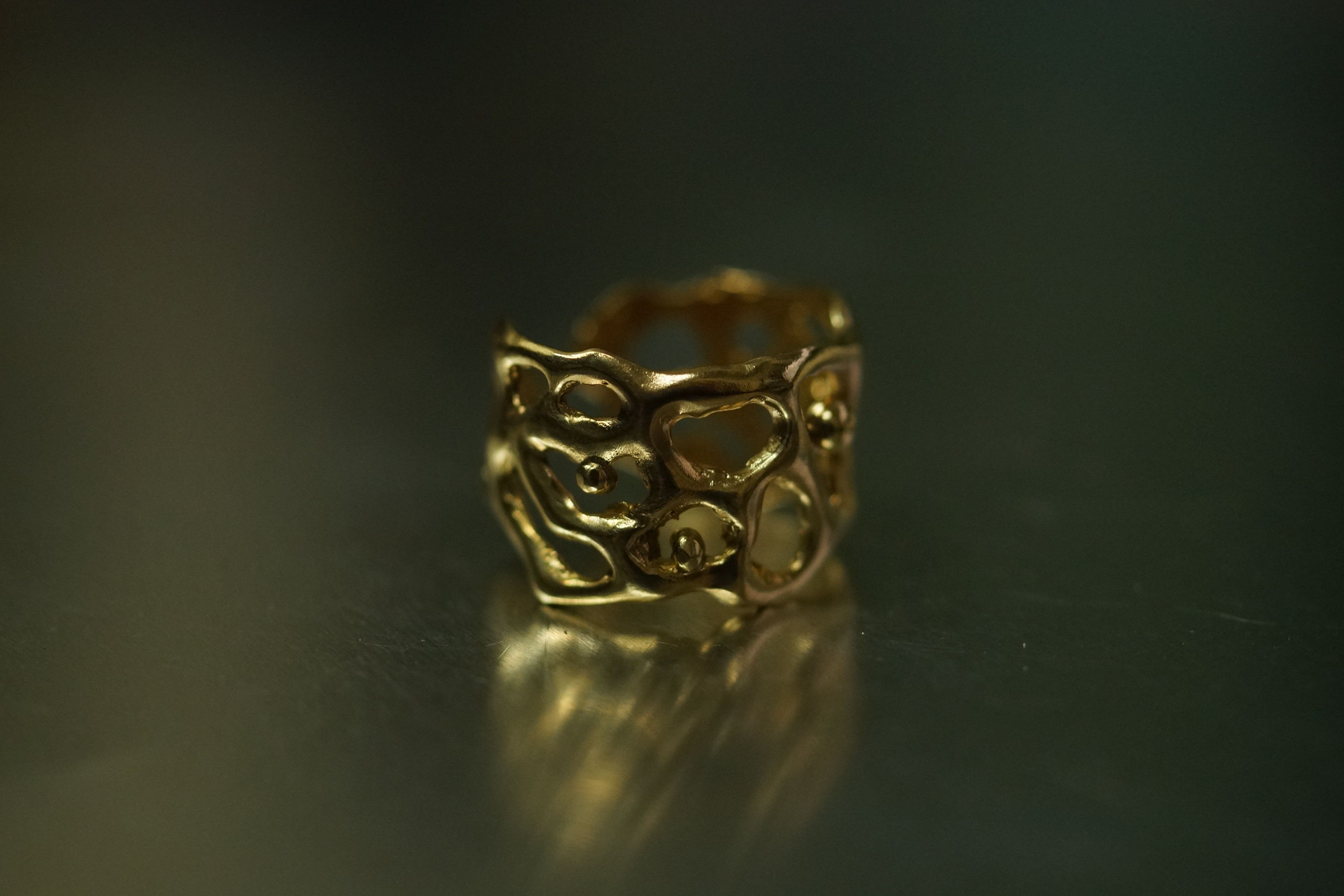 真鍮リング　ー泡沫ー　B