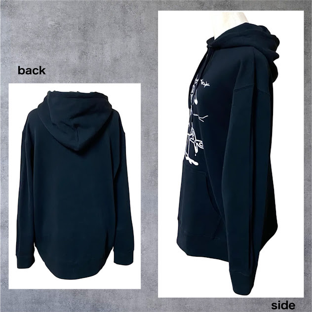 サブカル うさぎ パーカー 病みかわいい 黒パーカー 地雷 サブカル地雷 大きいサイズ オリジナル ハンドメイド イラス