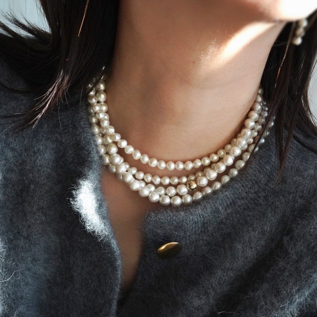 4連バロックパール  チョーカーネックレス  / フォーマル セレモニー