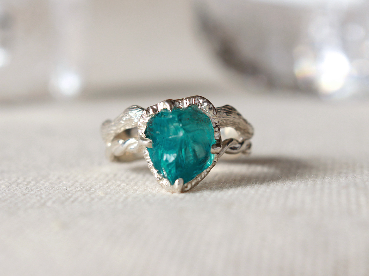 Apatite silver ring  21-r19  アパタイト リング