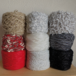 引き揃え毛糸玉*グレーピンク×カラフルフラッグ 毛糸 Decora 通販