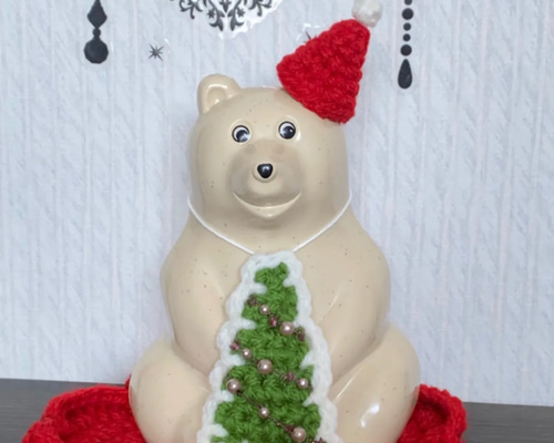 ☆しろくま貯金箱 着せ替え クリスマス 2点セット ＊ぼうし