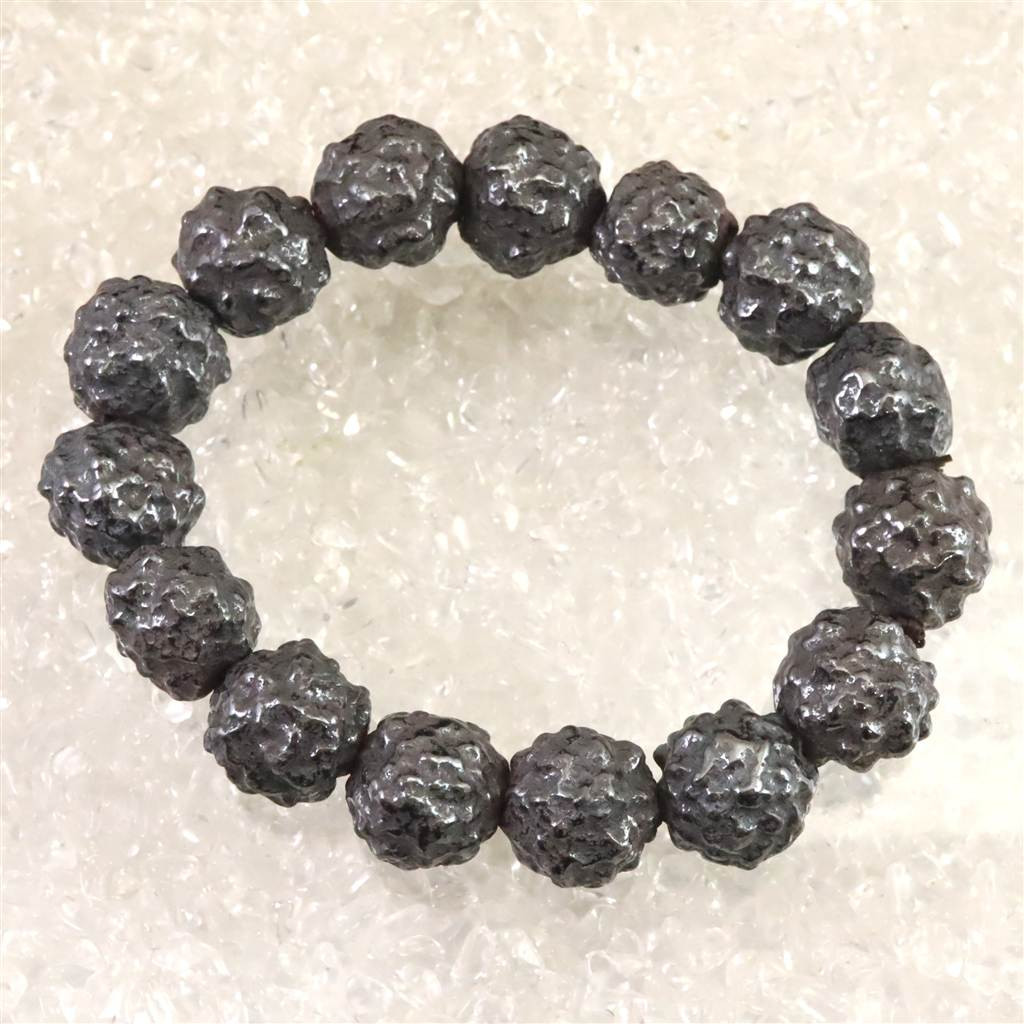 エジプト産 メテオライト 珪化鉄隕石 原石 プレスレット 135g #60730