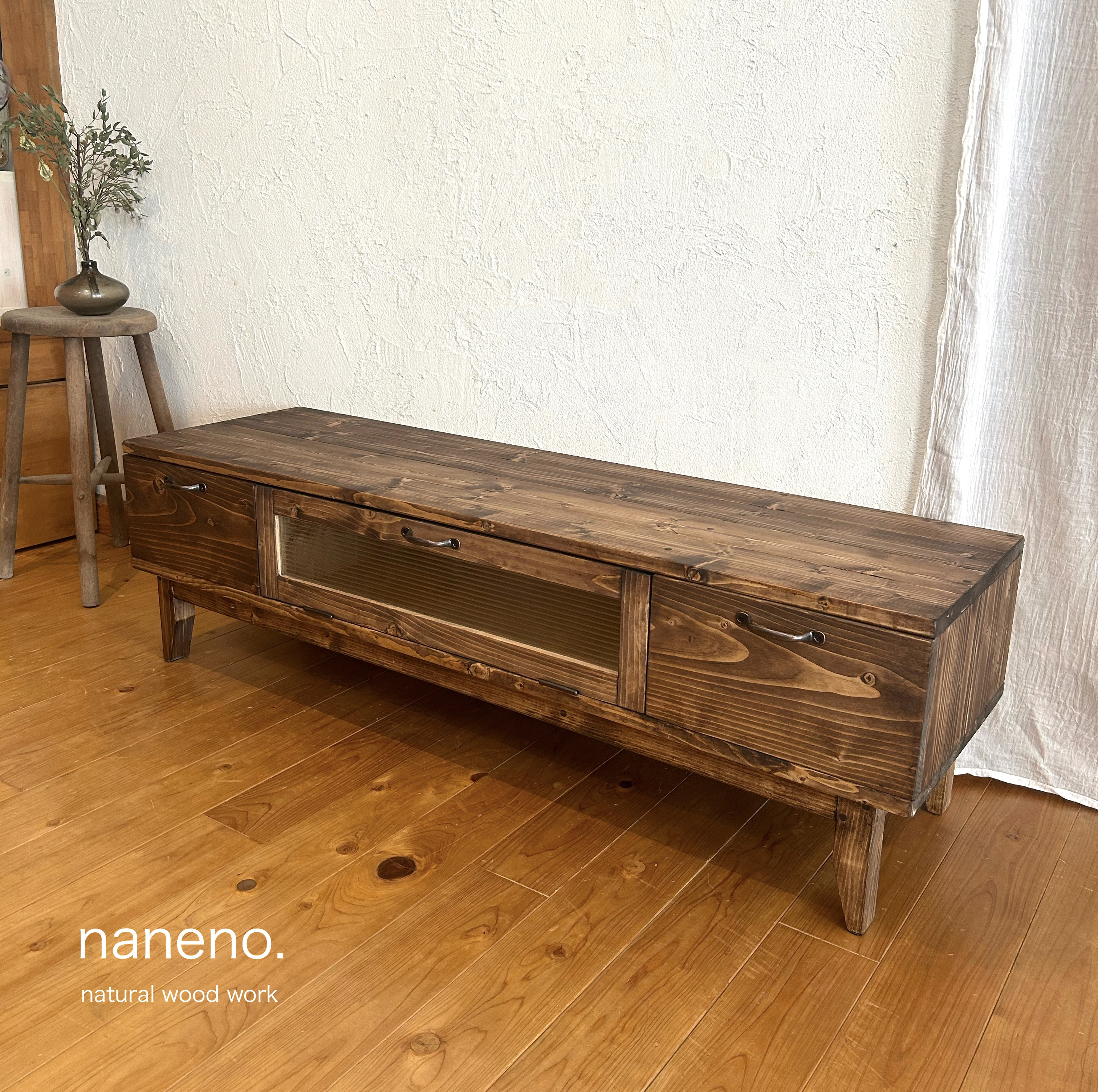 newテレビ台 W1200 ローボード　テレビ収納　 "エボニー"