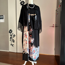 着物リメイク絞練り花に菊柄浴衣からキャミソールワンピース色選べる