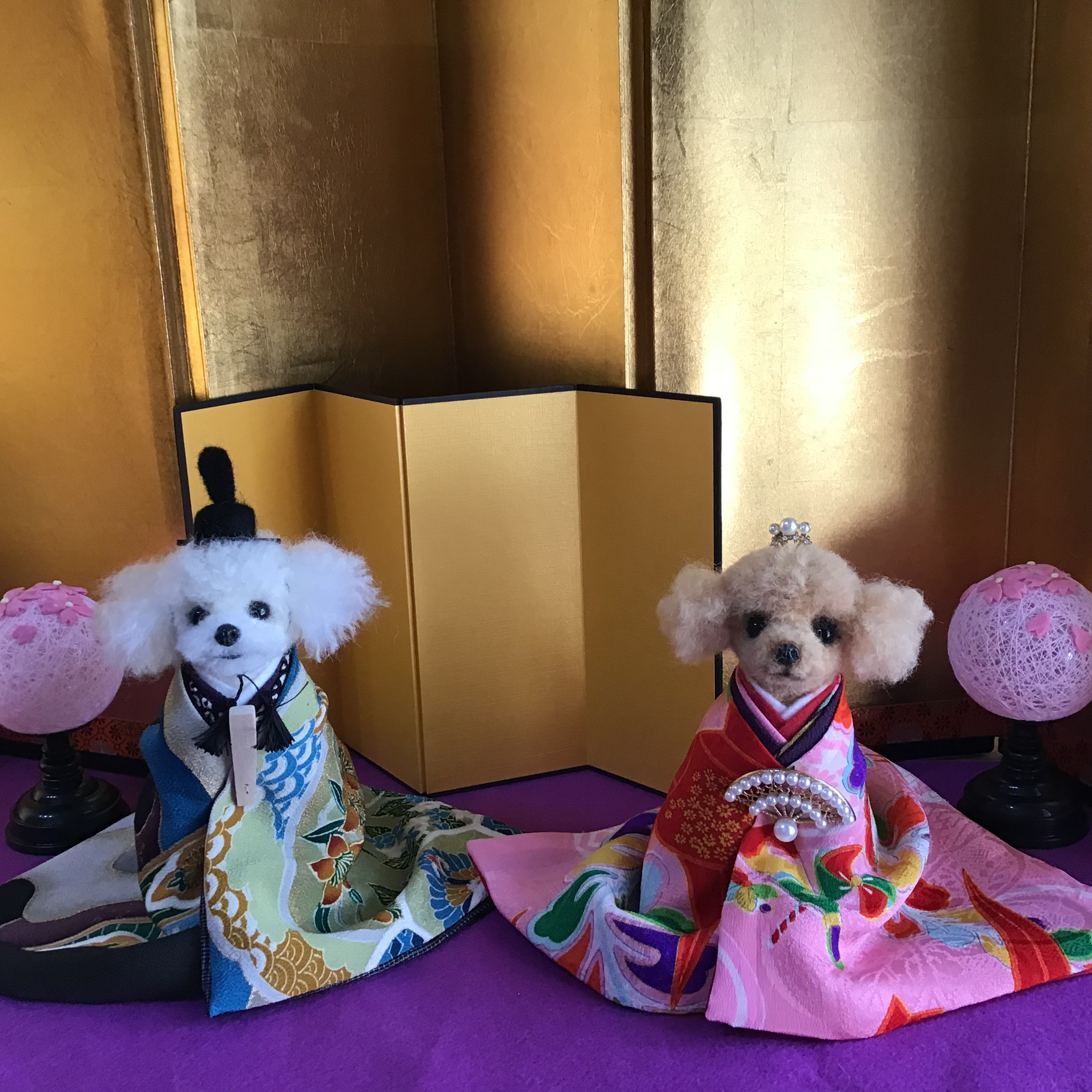 フェルト羊毛のプードル雛