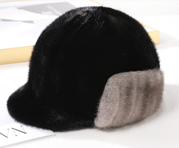 本物限定★毛皮の宝石ミンクだ人気のキャップ特別 2色男女兼用♪毛皮 リアルファー