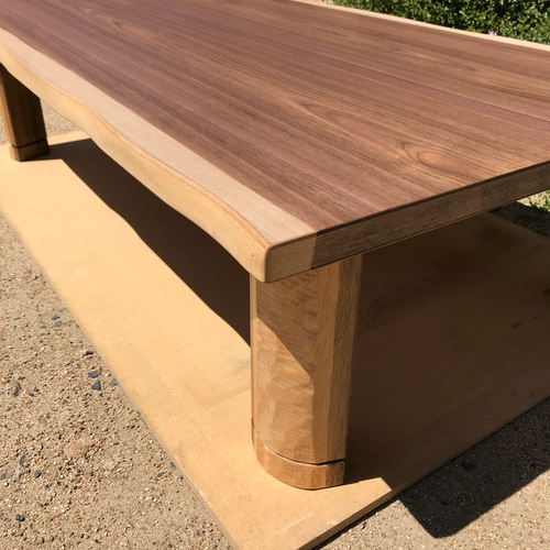 こたつ天然型ウォールナット135日本製・ヒーター付き こたつ