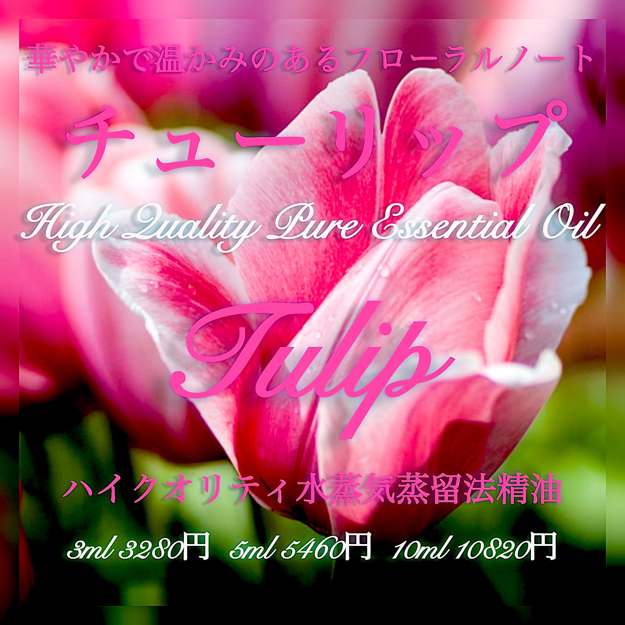 【穏やかで華かな香り】チューリップ精油10ml