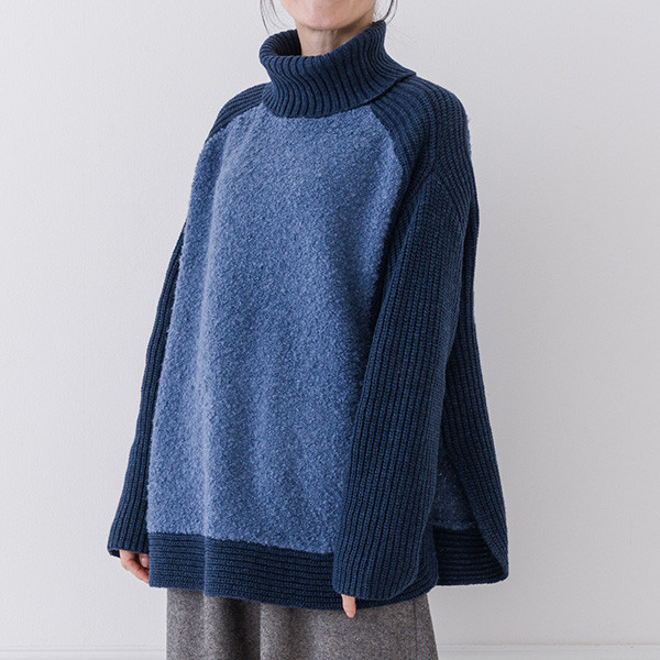 【30％OFF】ほっこり あったか ループヤーン×ラムニット タートルネックセーター