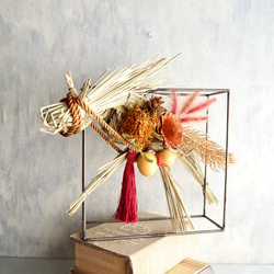 【2026年午年】干支・午（うま）年のしめ縄アート｜モダンフレームのお正月飾り｜正月インテリア |縁起物 9枚目の画像