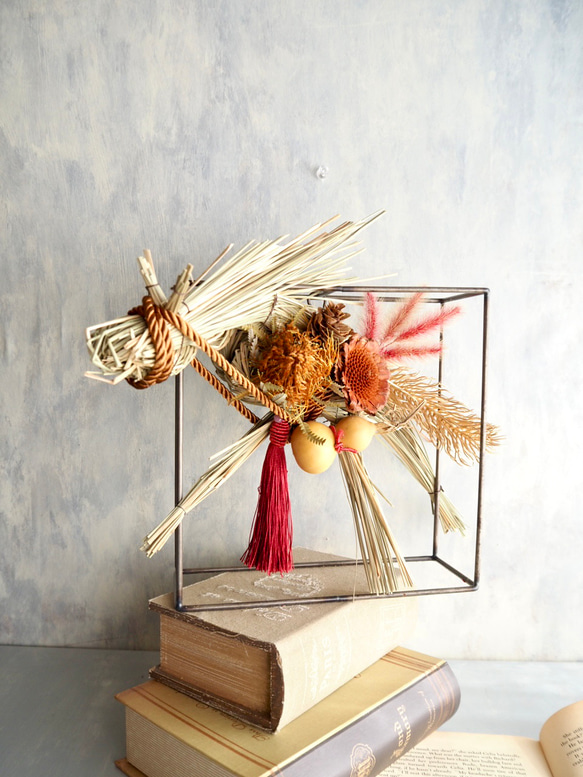 【2026年午年】干支・午（うま）年のしめ縄アート｜モダンフレームのお正月飾り｜正月インテリア |縁起物 9枚目の画像