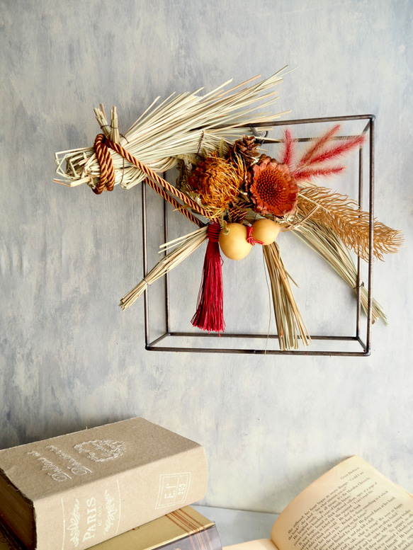 【2026年午年】干支・午（うま）年のしめ縄アート｜モダンフレームのお正月飾り｜正月インテリア |縁起物 10枚目の画像